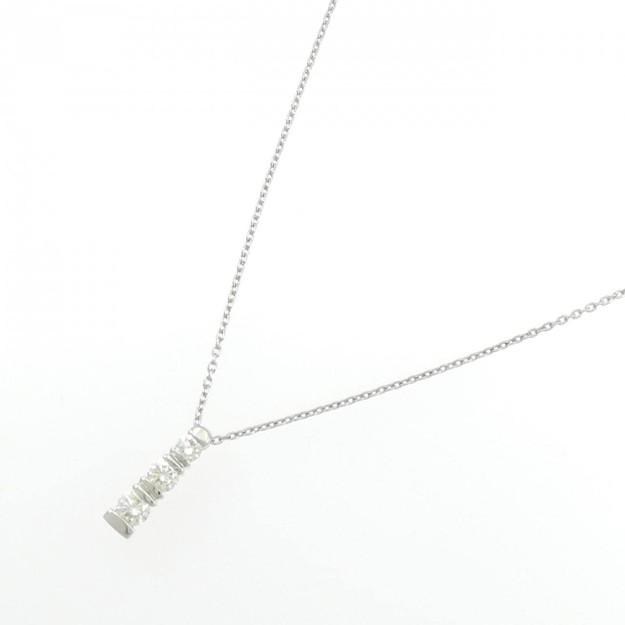 K18WG ダイヤモンド ネックレス 0.40CT