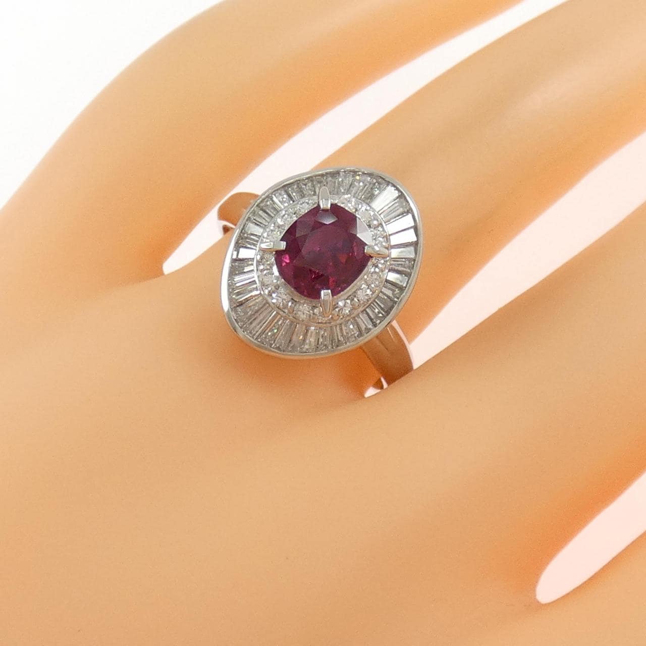 PT900 ルビー リング 1.34CT