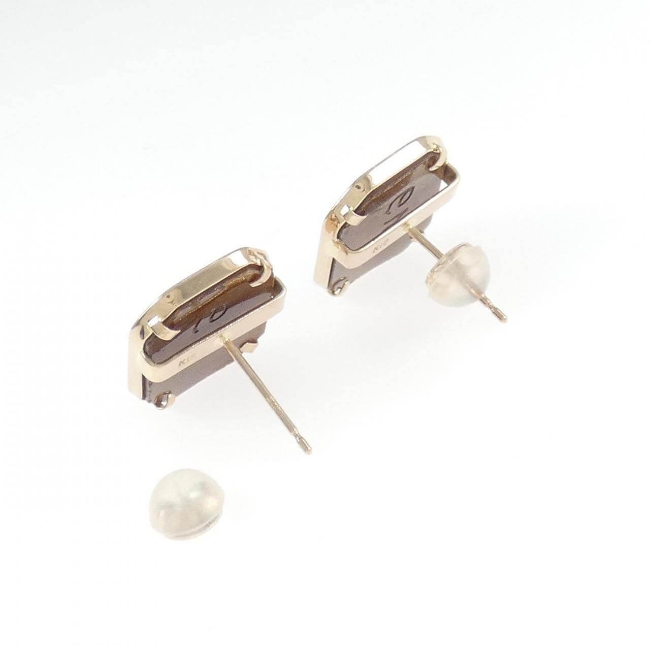 K18PG シェルカメオ ピアス