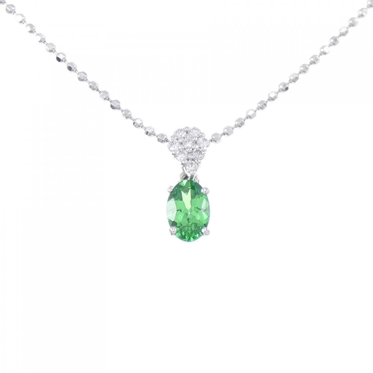 K18WG Garnet necklace 0.502CT