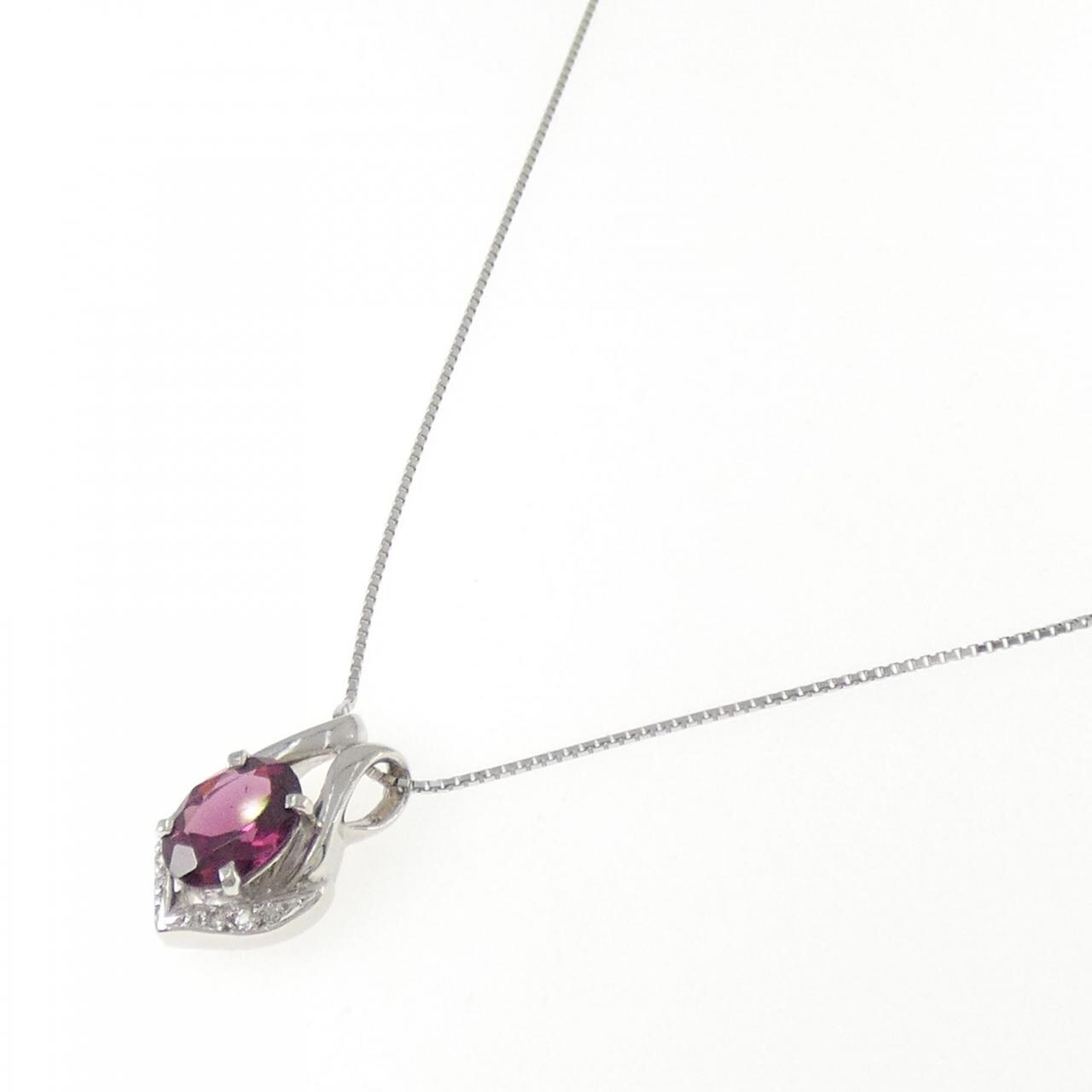 PT900/PT850 ガーネット ネックレス 2.00CT