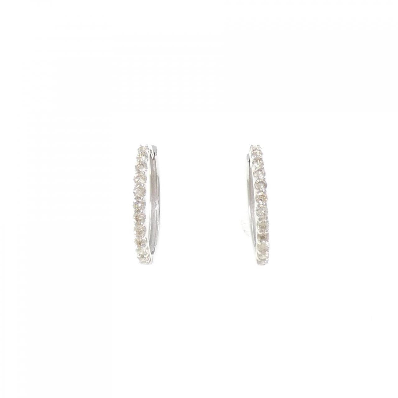 K18WG ダイヤモンド ピアス 0.34CT