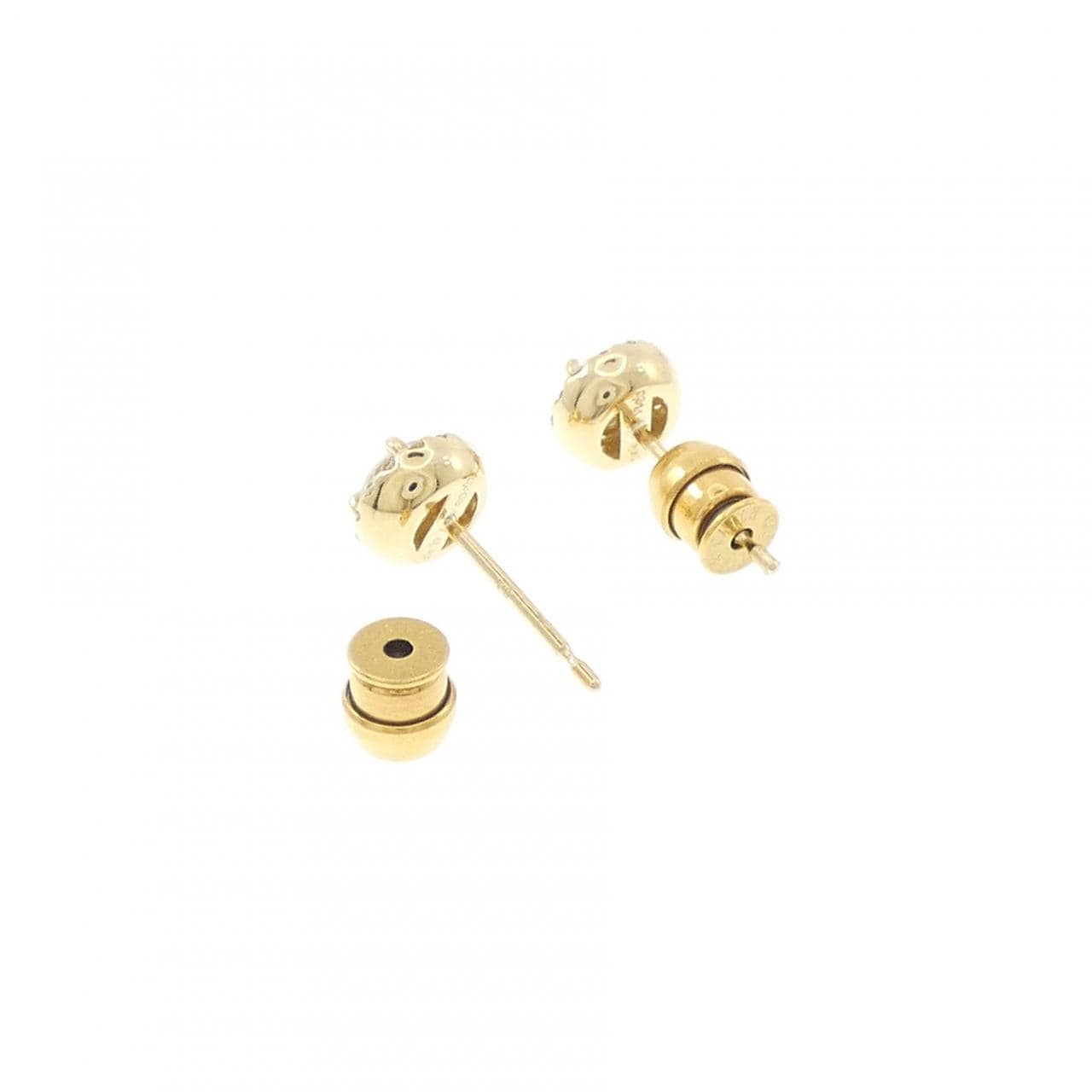 【リメイク】K18YG/ST ダイヤモンド ピアス 0.308CT 0.314CT H SI1-2 VG