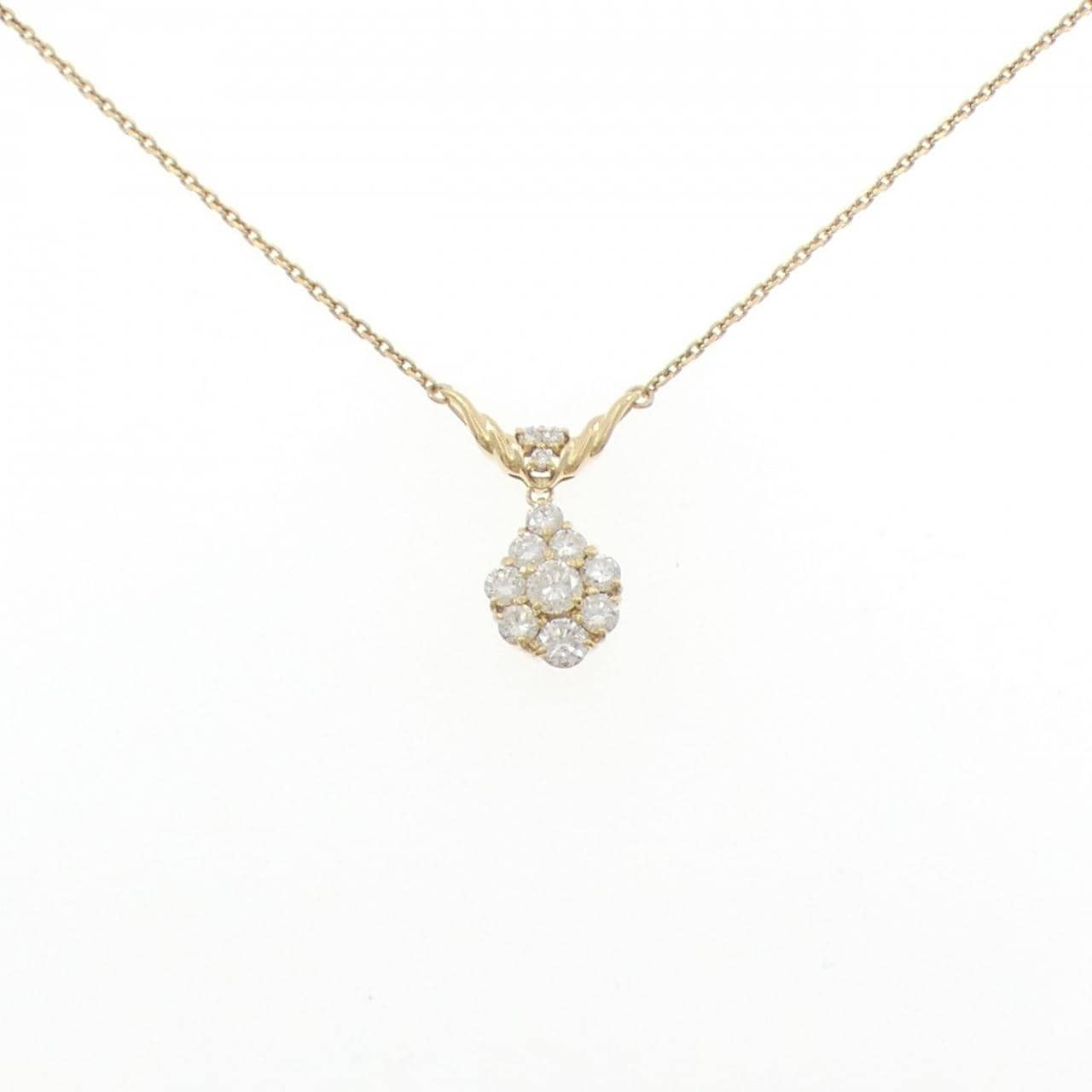 K18YG ダイヤモンド ネックレス 1.02CT