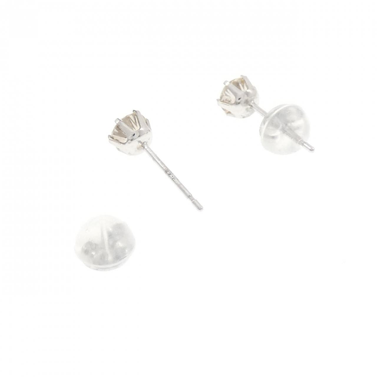 PT900 ソリティア ダイヤモンド ピアス 0.50CT