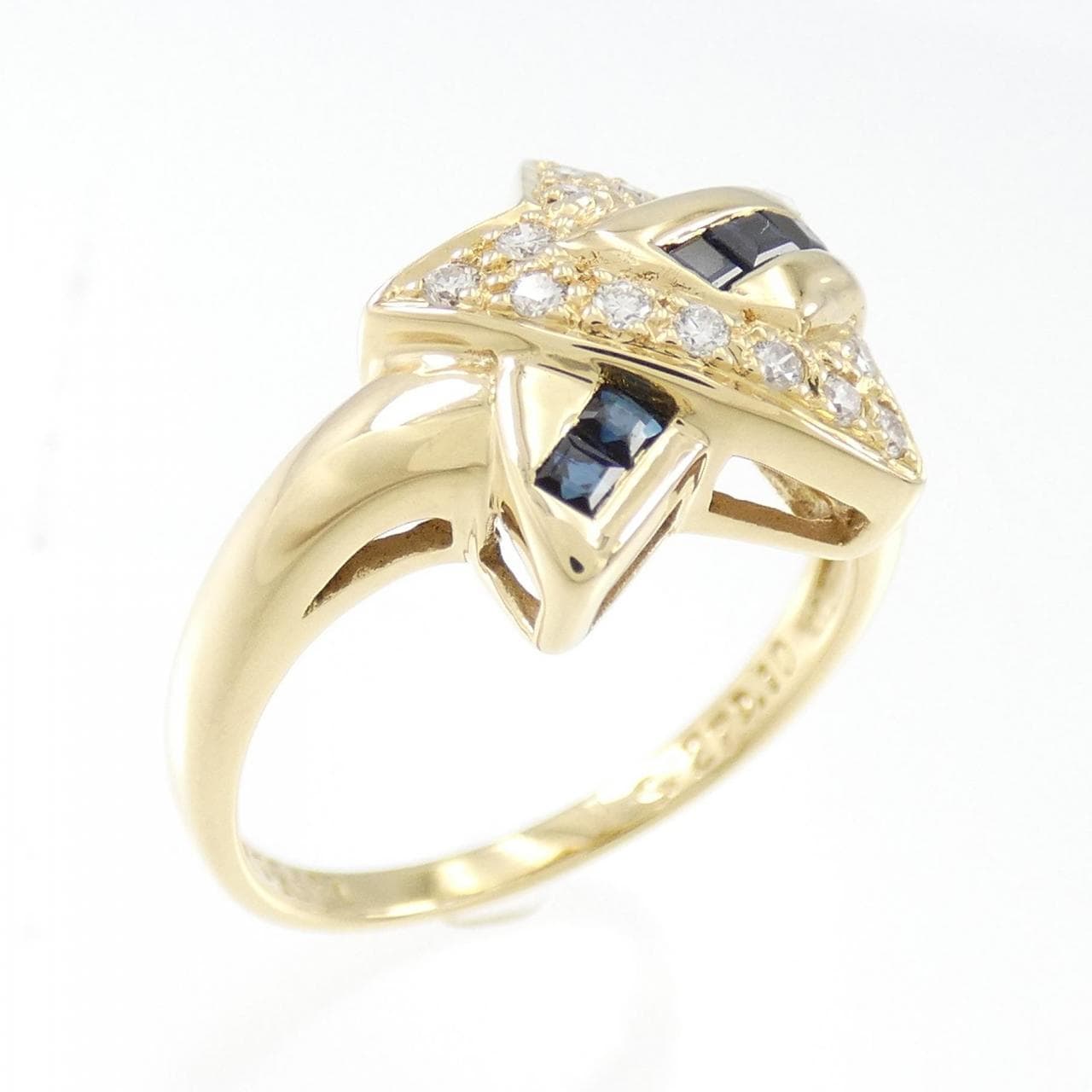 K18YG Star Sapphire Ring 0.27CT