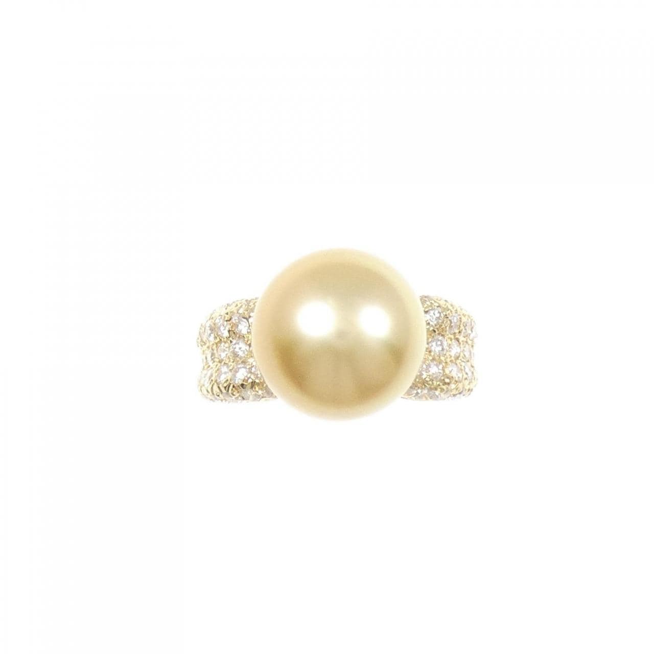 K18YG白蝶珍珠戒指11.6mm