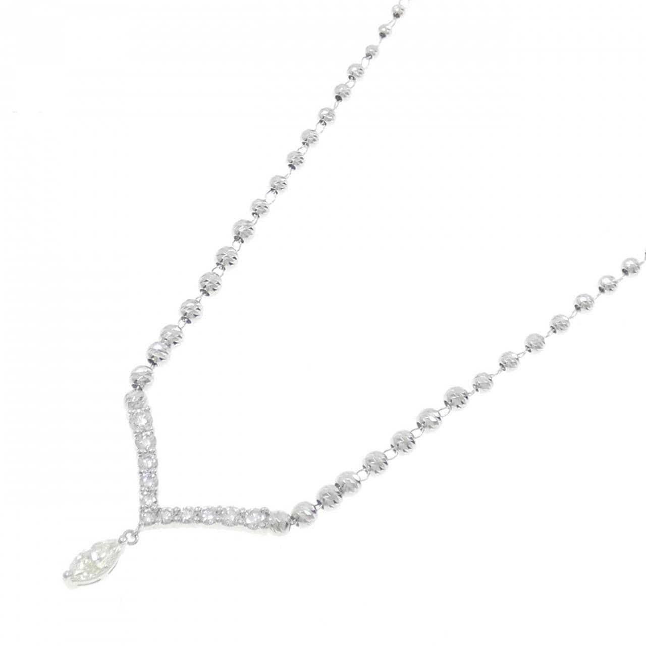 K18WG ダイヤモンド ネックレス 0.340CT