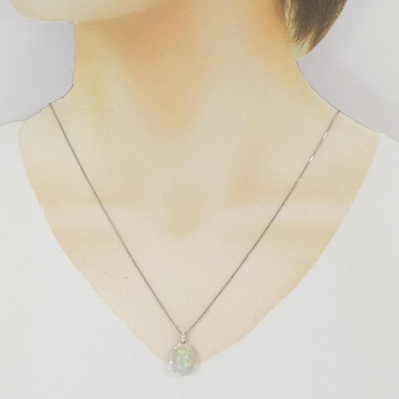 PT900/PT850 オパール ネックレス 2.90CT