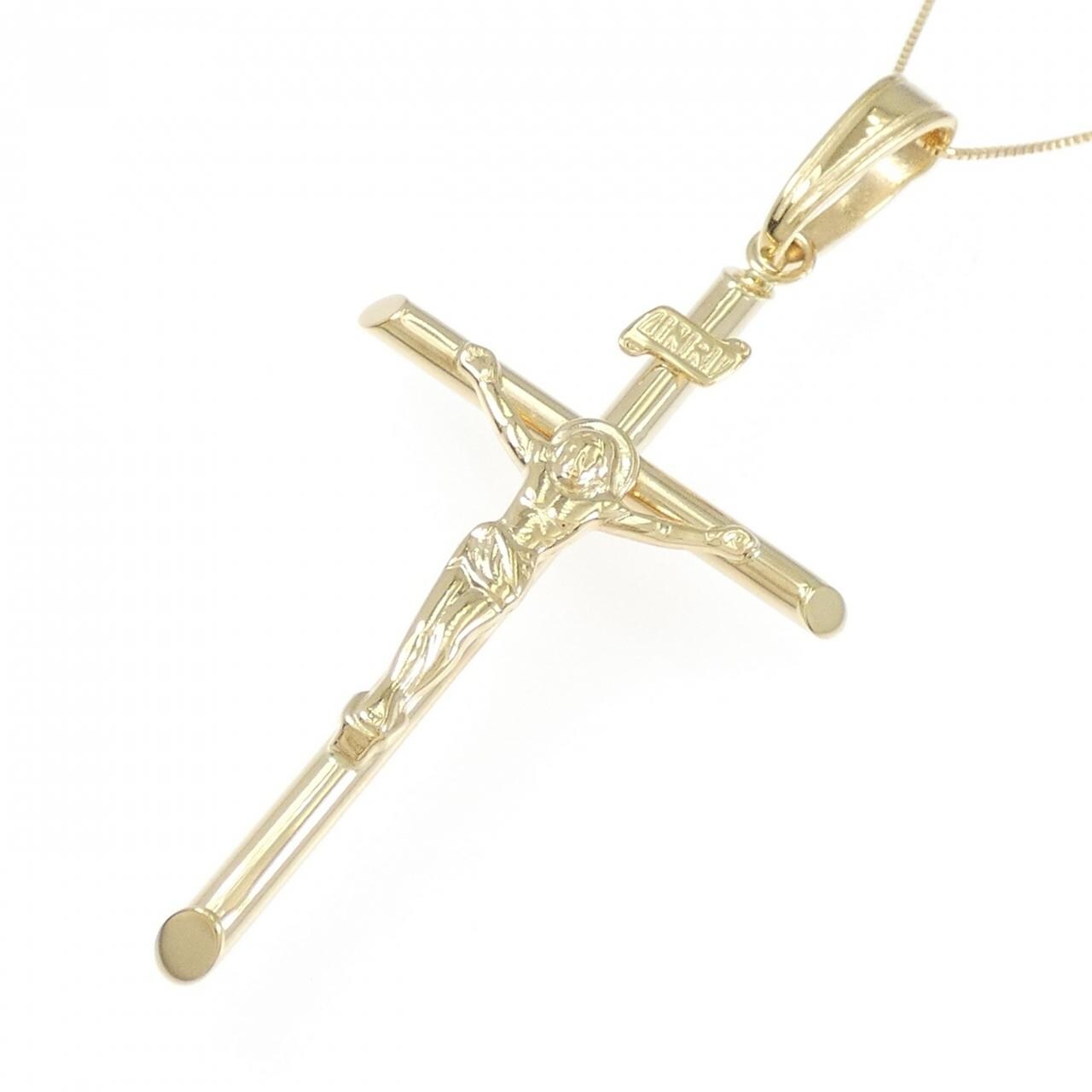 K18YG cross necklace
