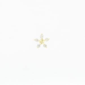 K18YG ダイヤモンド ピアス 0.10CT 片耳