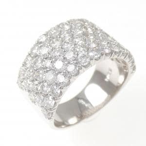 K18WG パヴェ ダイヤモンド リング 3.00CT