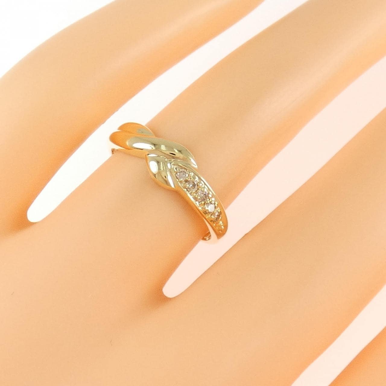 K18YG ダイヤモンド リング 0.03CT