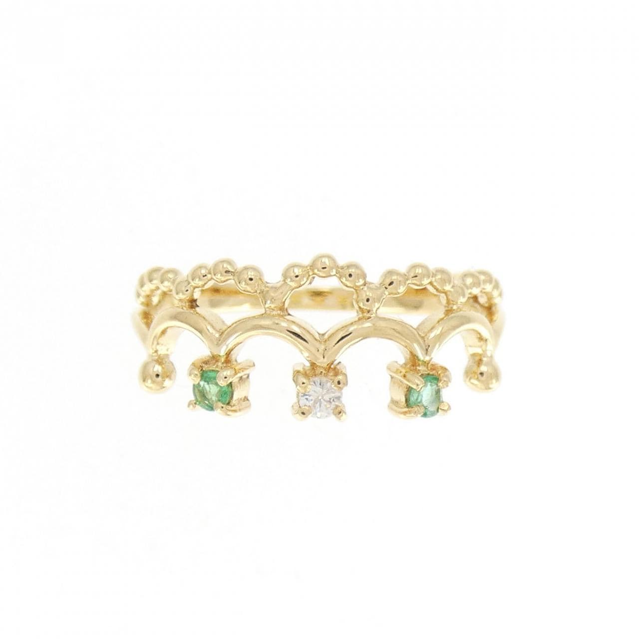 K18YG emerald ring