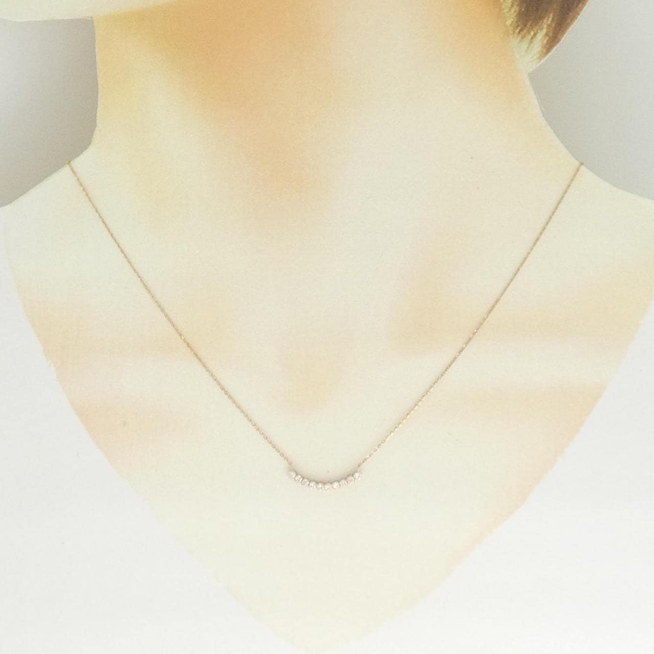 K18PG ダイヤモンド ネックレス 0.20CT
