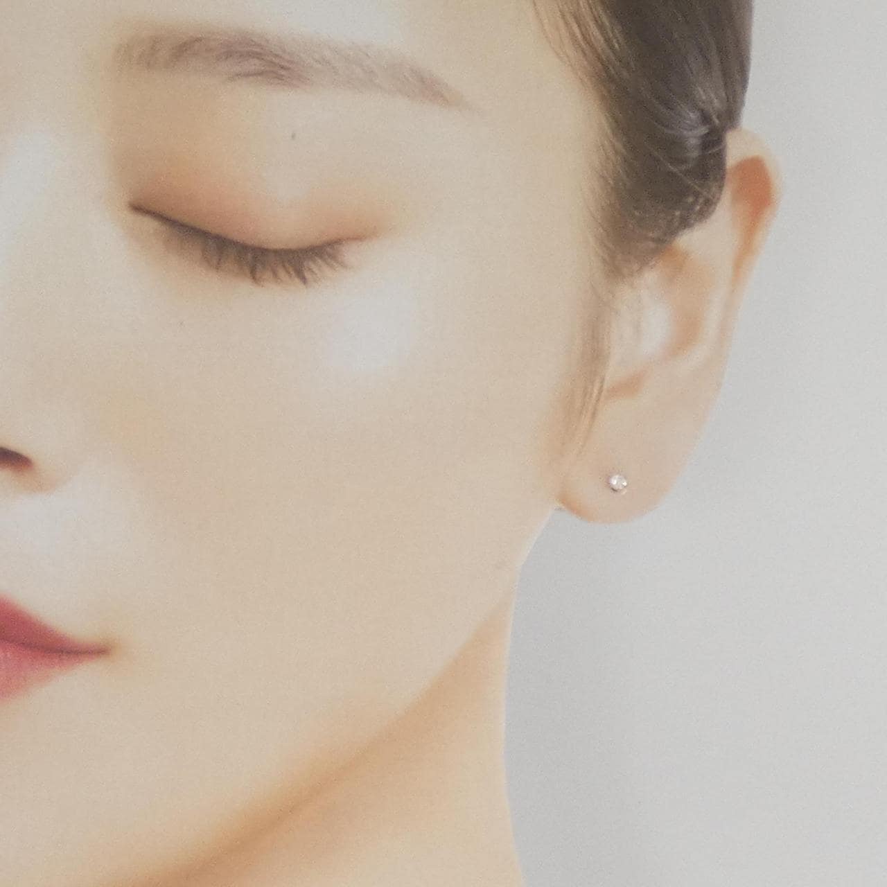 K18PG ソリティア ダイヤモンド ピアス 0.10CT