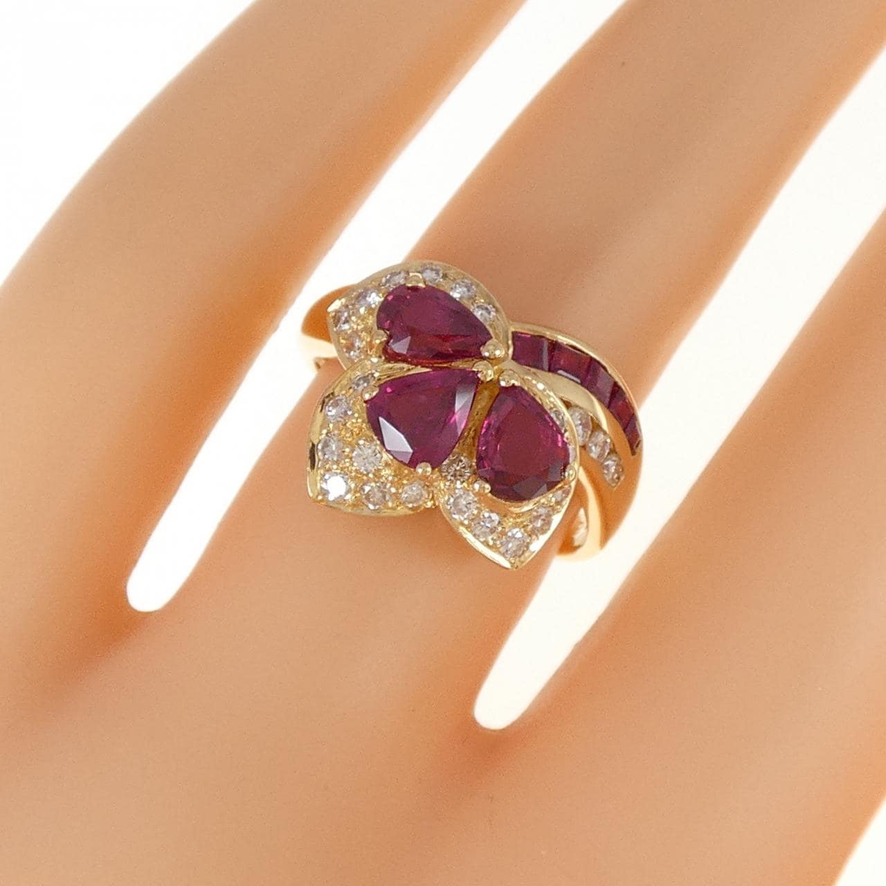 K18YG红宝石戒指1.69CT