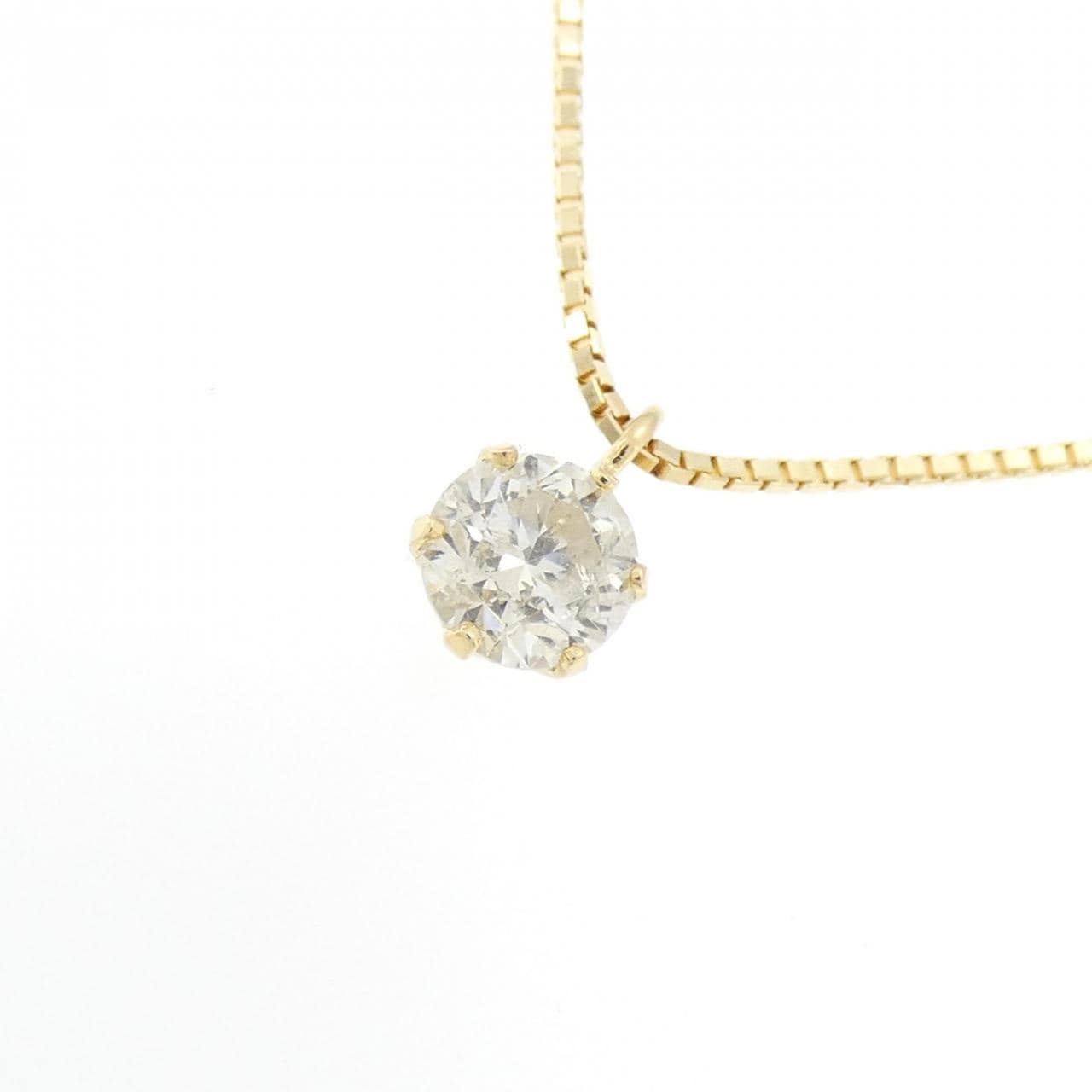 K18YG ソリティア ダイヤモンド ネックレス 0.30CT