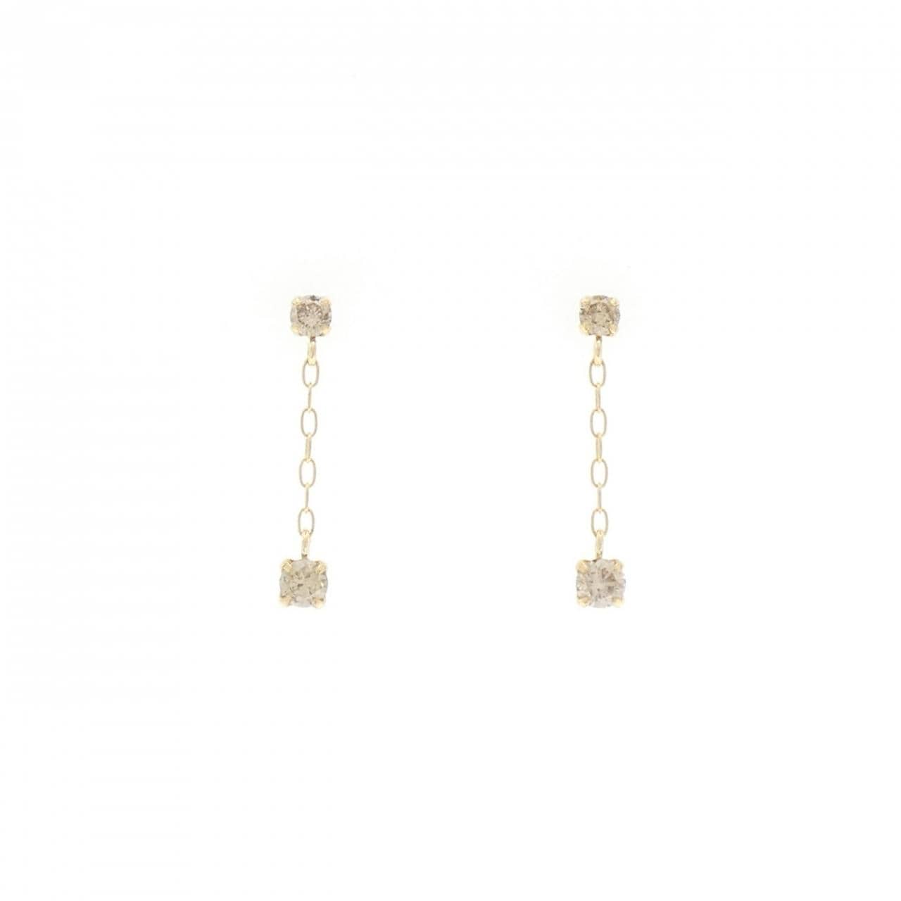 K18YG ダイヤモンド ピアス 0.20CT