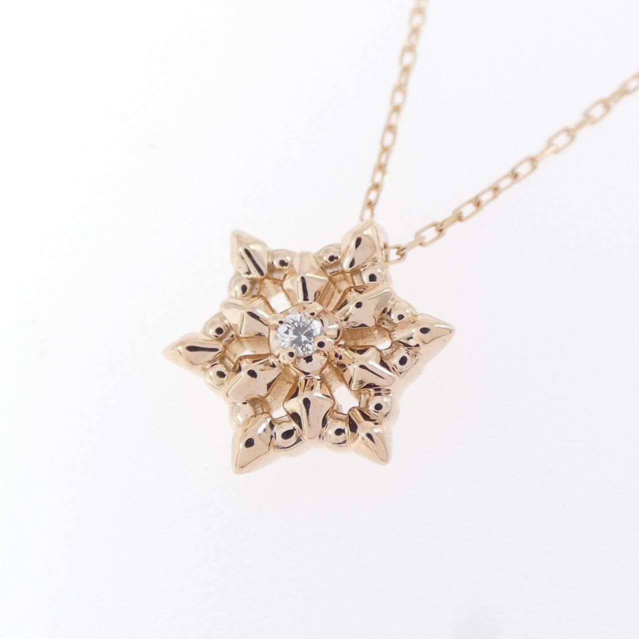 K10PG ダイヤモンド ネックレス 0.01CT