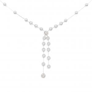 K18WG ダイヤモンド ネックレス 1.00CT
