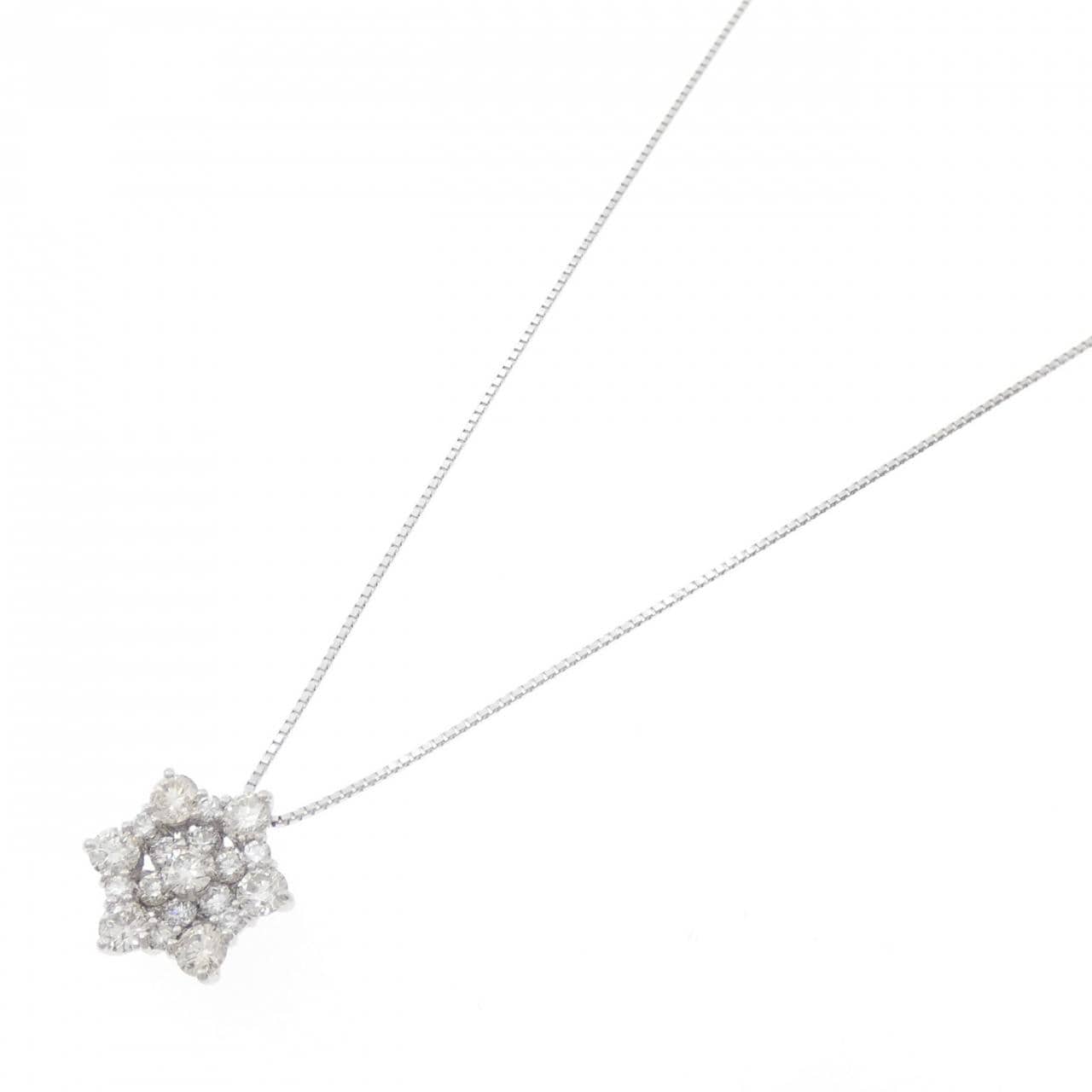 K18WG ダイヤモンド ネックレス 1.02CT