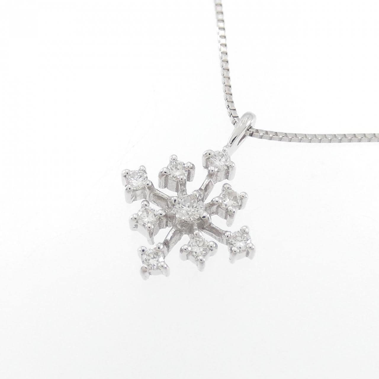 K18WG ダイヤモンド ネックレス 0.10CT