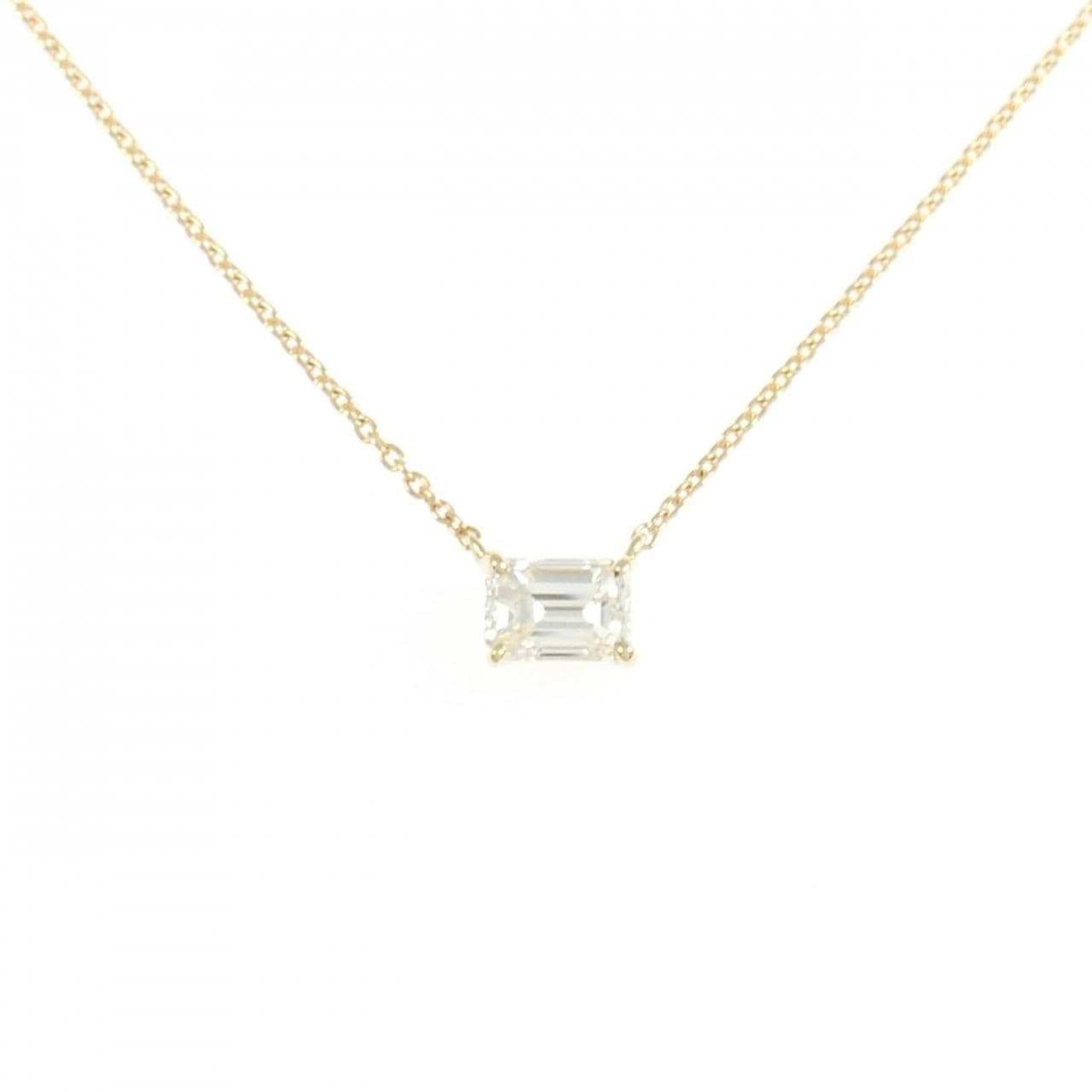 【リメイク】K18YG ダイヤモンド ネックレス 0.449CT J VS2 エメラルドカット