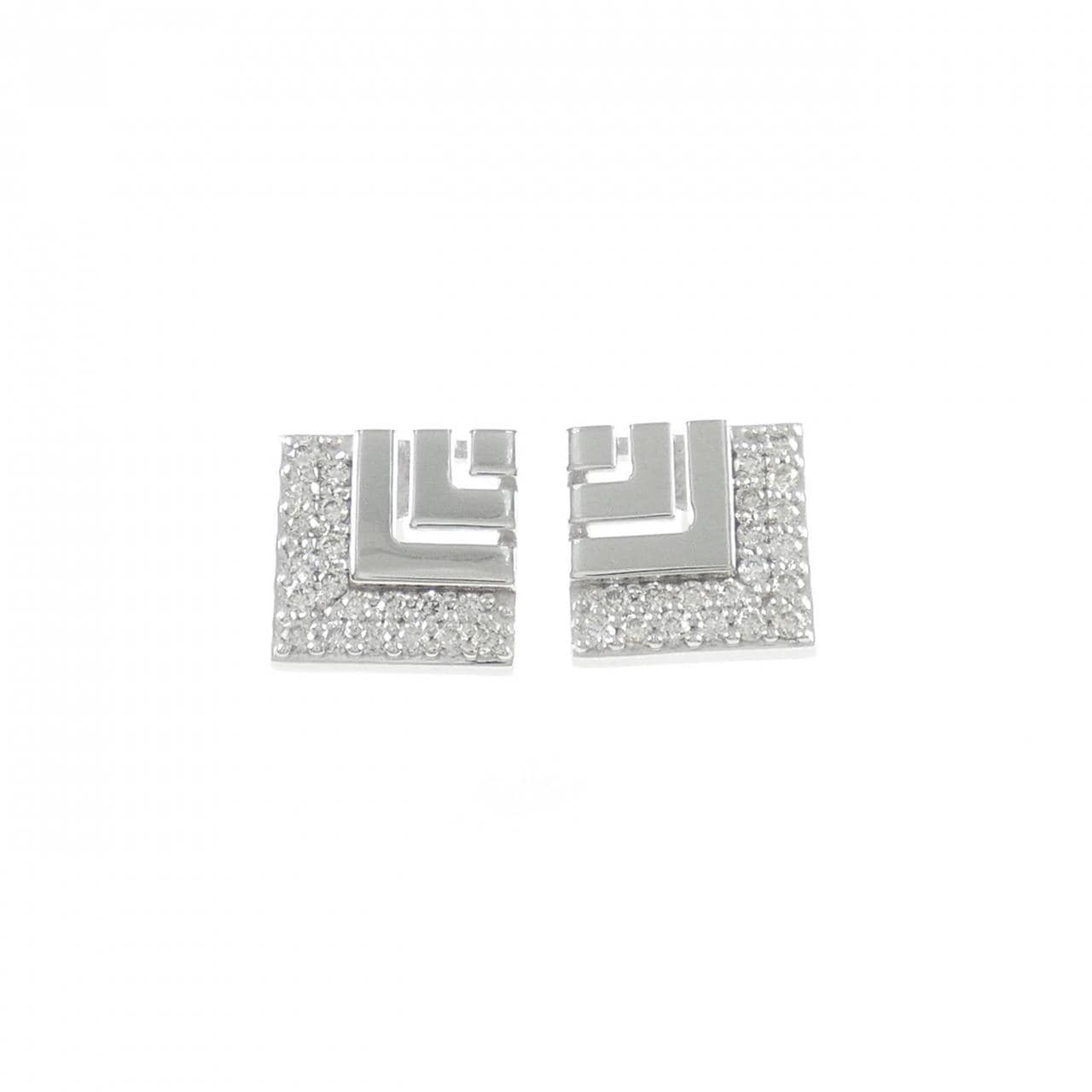 K18WG ダイヤモンド ピアス 0.34CT