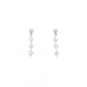 PT900 ハート ダイヤモンド ピアス 0.56CT