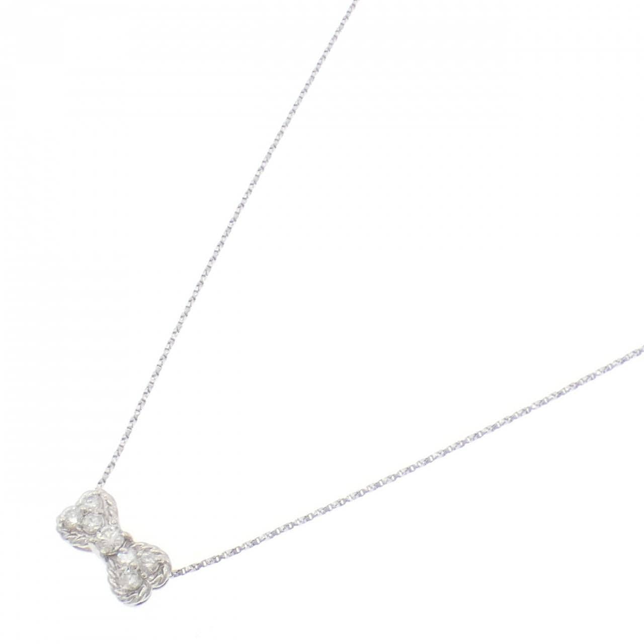 PT900/PT850 リボン ダイヤモンド ネックレス 0.30CT