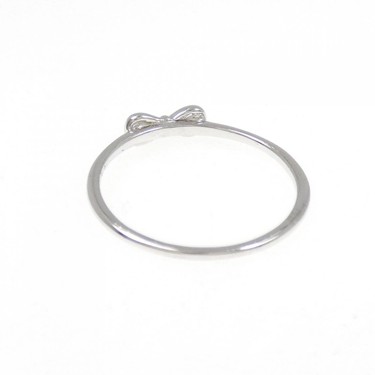 K18WG蝴蝶结戒指