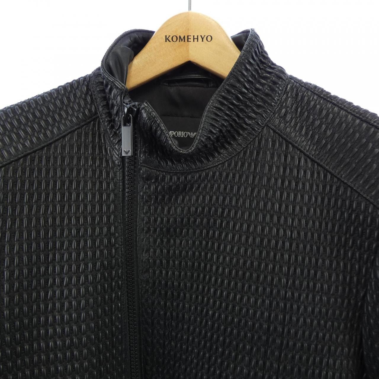 エンポリオアルマーニ EMPORIO ARMANI レザーライダースジャケット