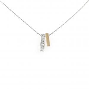 K18WG/K18PG 2WAY ダイヤモンド ネックレス 0.07CT