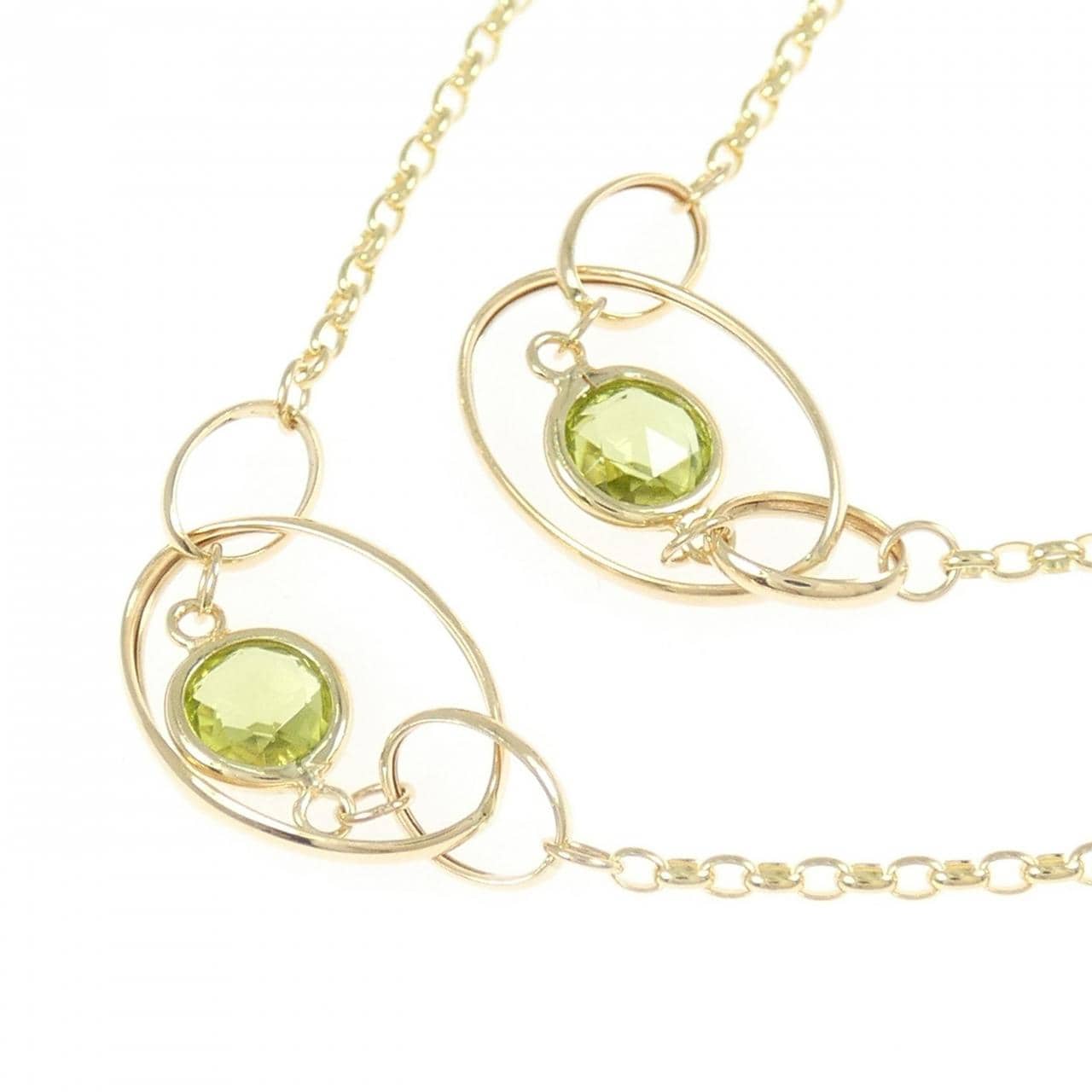 K18YG ペリドット ネックレス 3.00CT