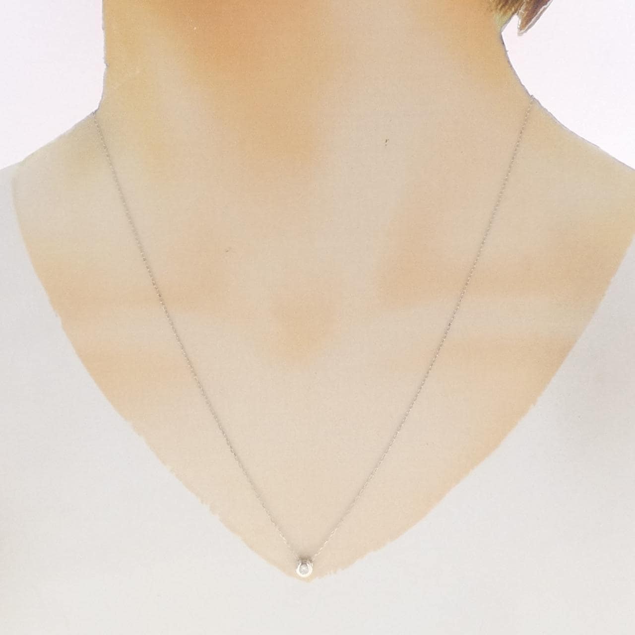 K18WG ダイヤモンド ネックレス 0.07CT