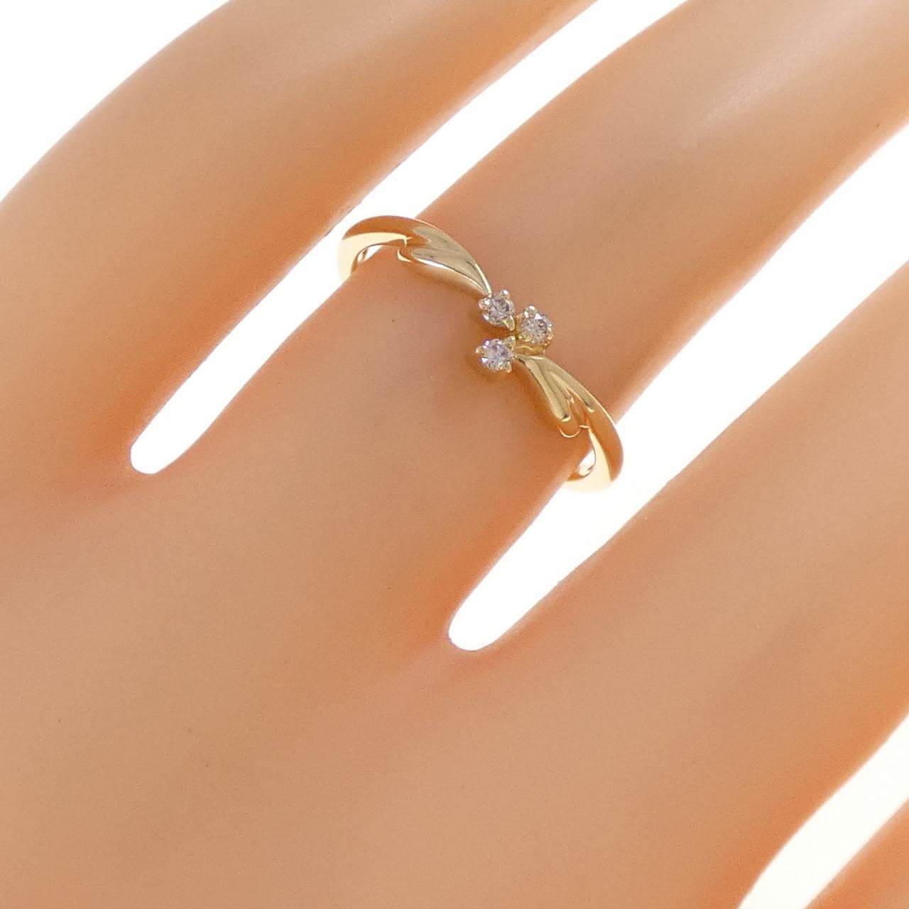K18YG ダイヤモンド リング 0.05CT