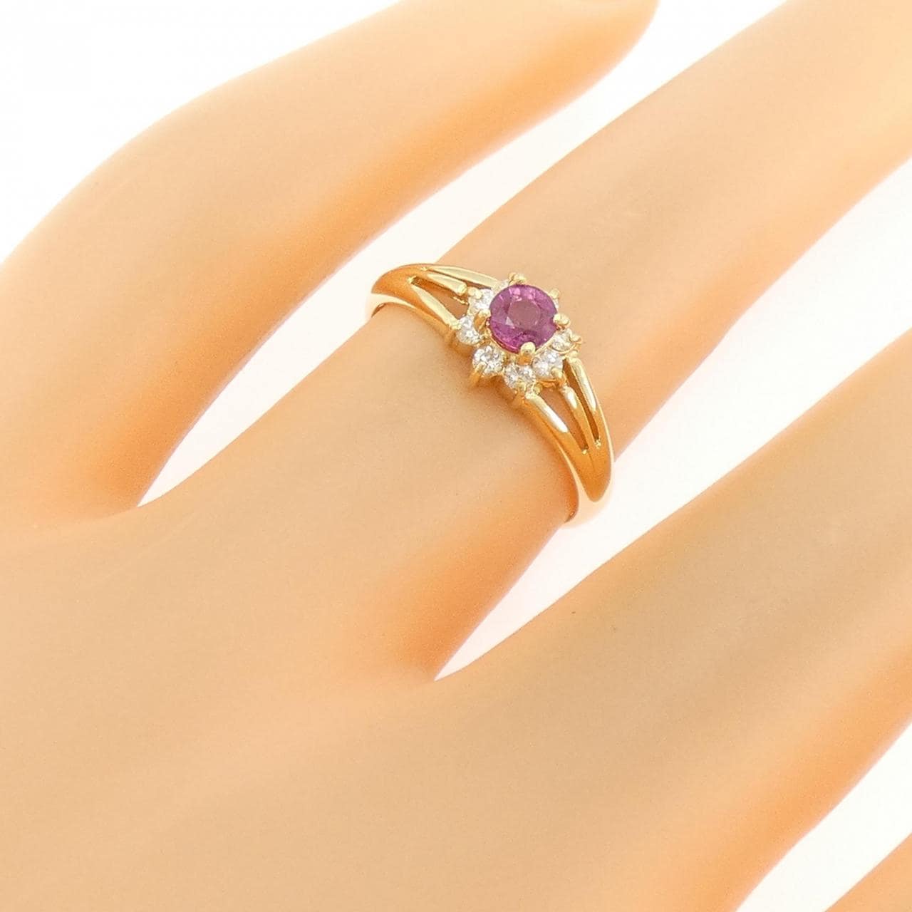 K18YG ルビー リング