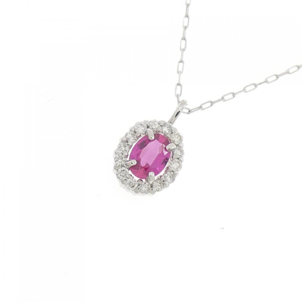 [BRAND NEW] PT Ruby Necklace 0.20CT