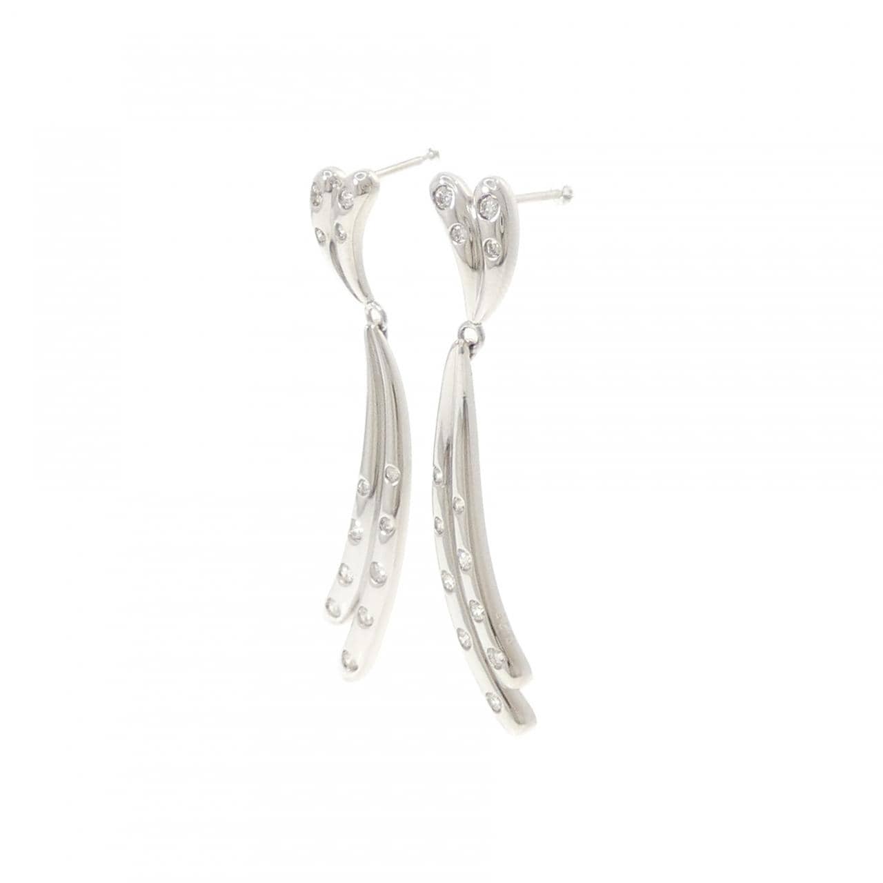 K14WG ダイヤモンド ピアス 0.50CT