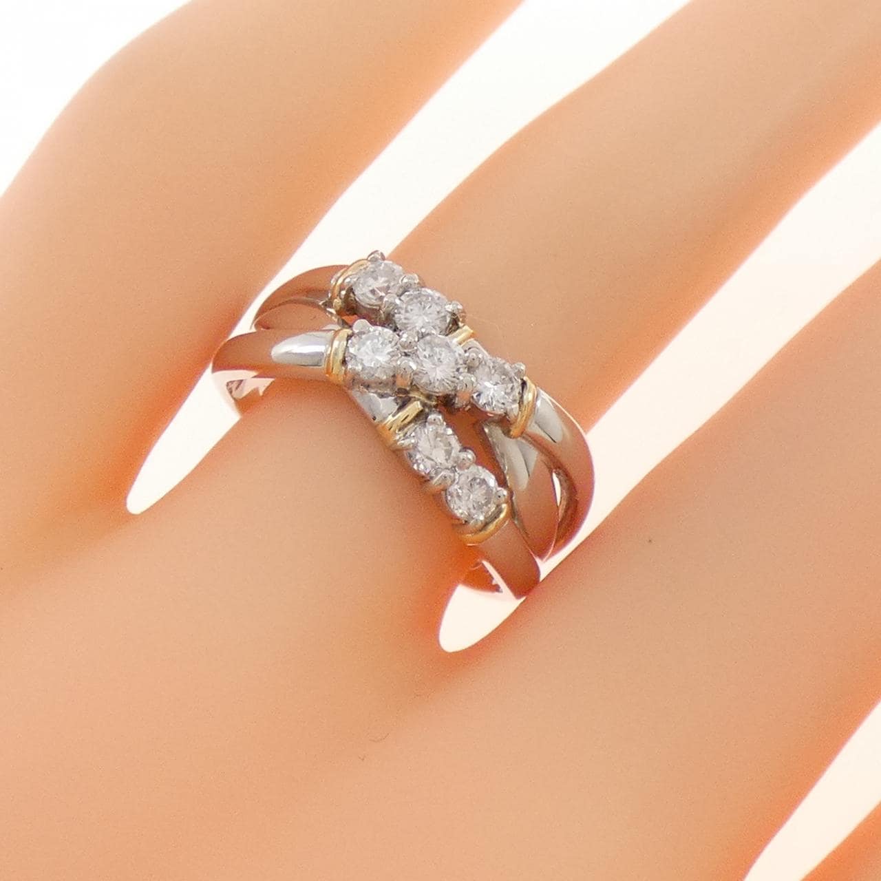 PT900/K18YG ダイヤモンド リング 0.50CT