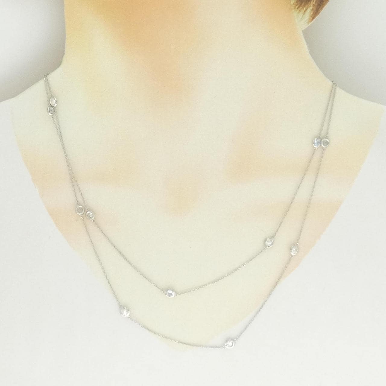 PT850 アクアマリン ネックレス 0.61CT