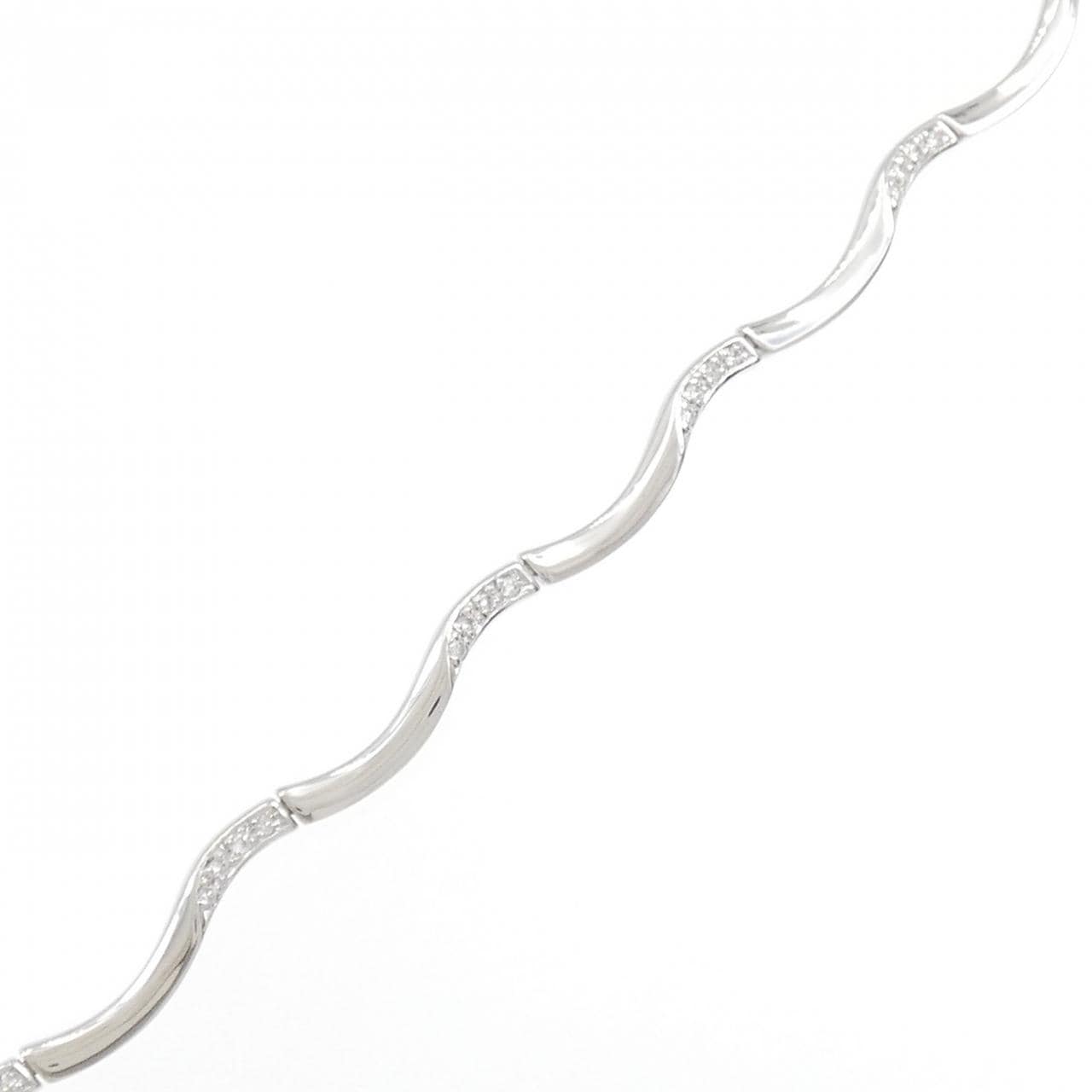 K18WG ダイヤモンド ブレスレット 0.32CT