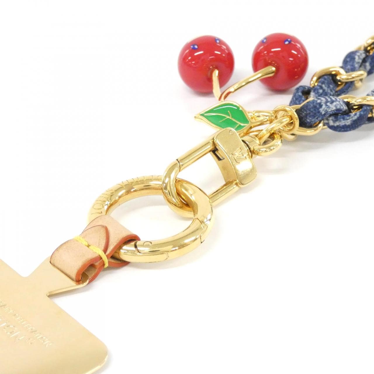 LOUIS VUITTON (LV x TM) 手机小饰物Monogram Denim Cherry M02623 手机小饰物