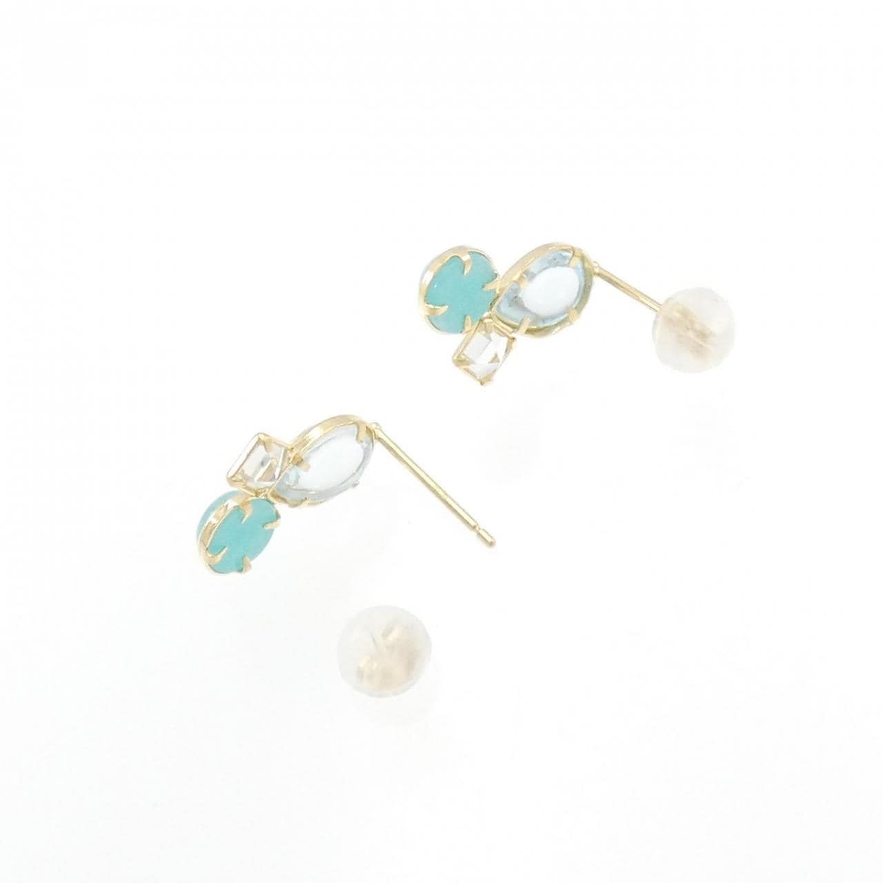 [BRAND NEW] K18YG Topaz Earrings