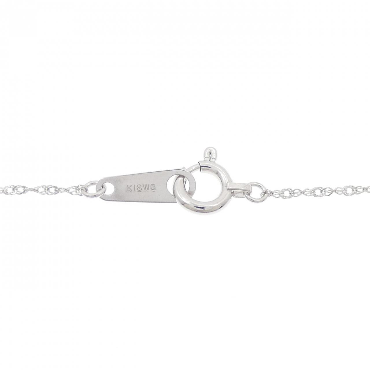 K18WG ハート ダイヤモンド ネックレス 0.50CT