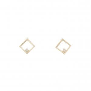 【新品】K10YG ダイヤモンド ピアス 0.024CT