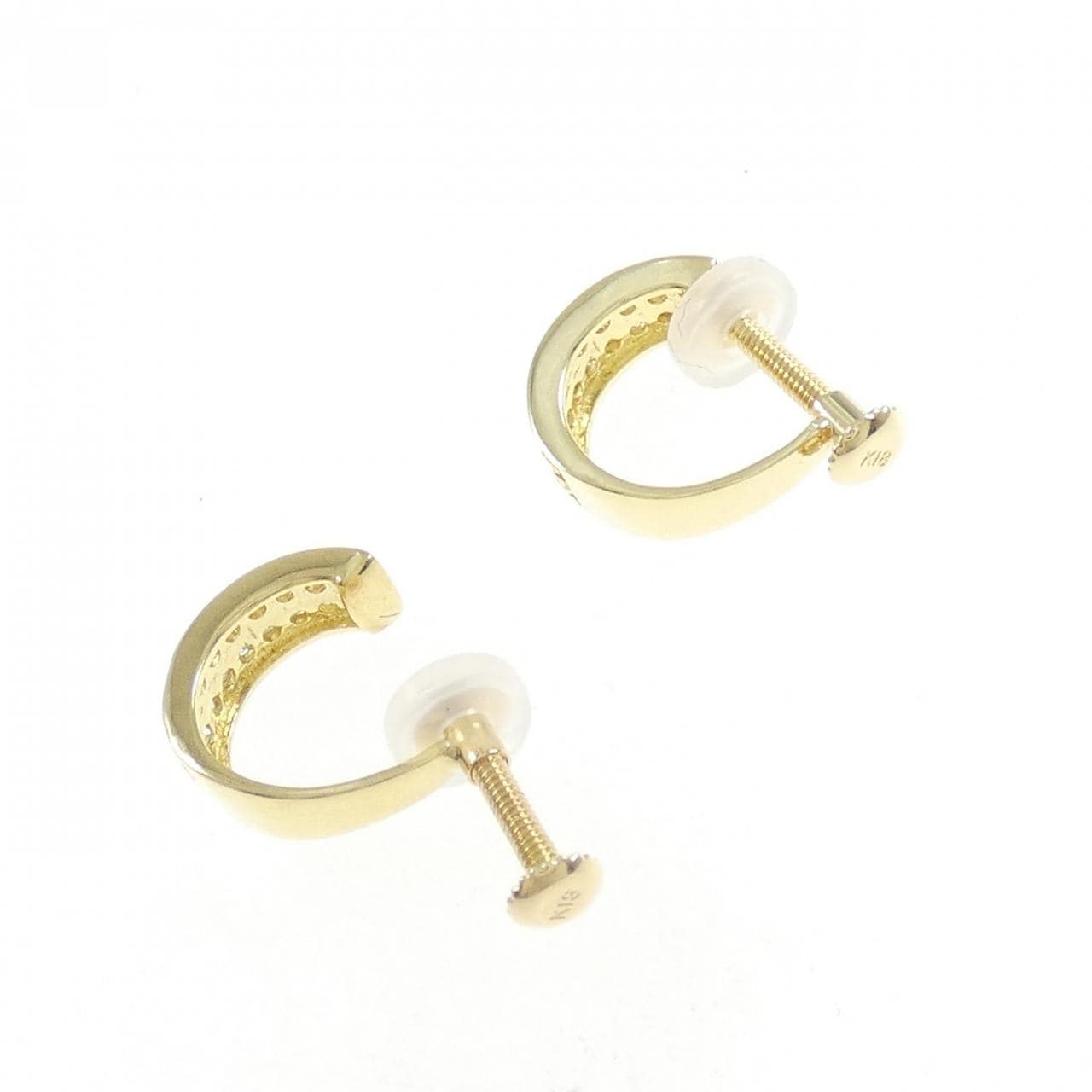 K18YG钻石耳夹0.30CT