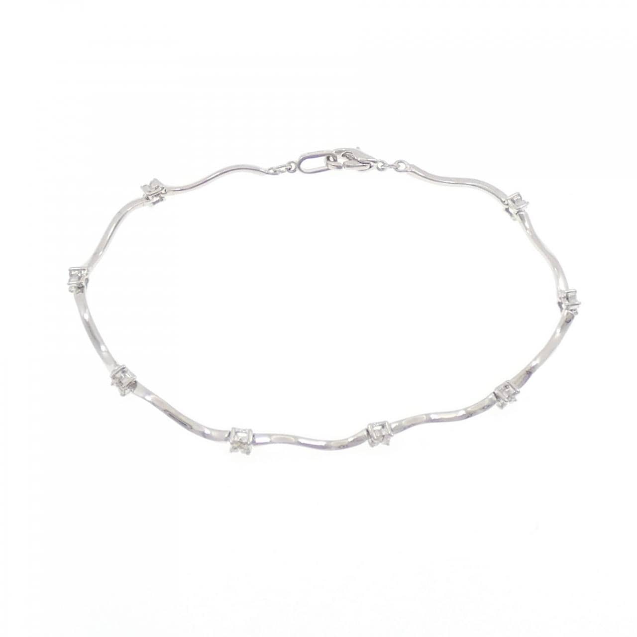 K18WG ダイヤモンド ブレスレット