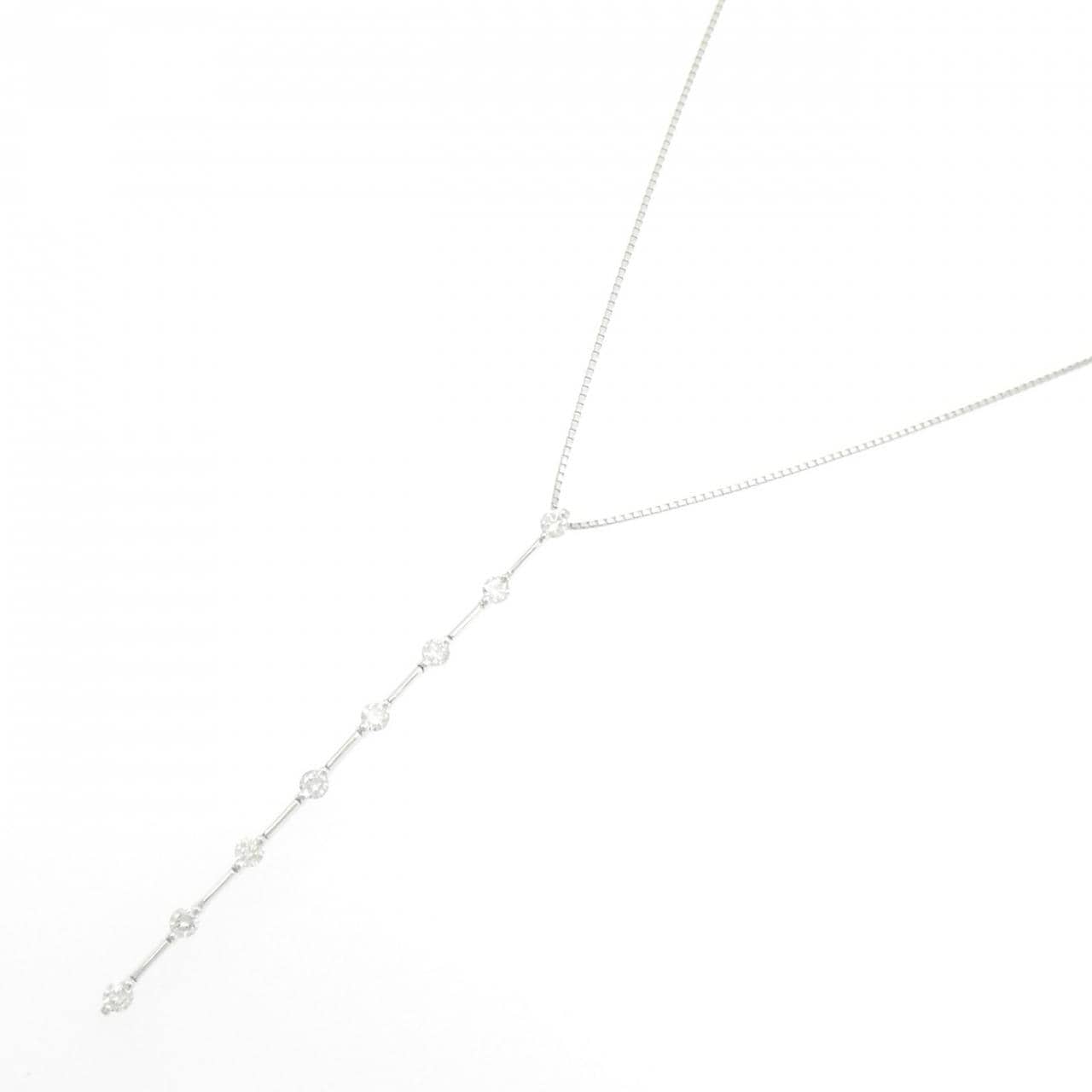 K18WG ダイヤモンド ネックレス 1.00CT